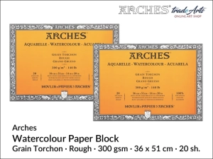 Arches Aquarelle Grain Torchon blok akwarelowy szorstki, 300 gsm, 36 x51 cm, 20 ark.