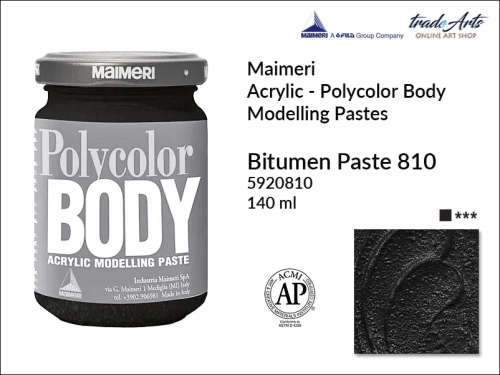 Farba strukturalna Maimeri Polycolor Body Bitumen Paste 810, Polycolor Body Bitumen Paste 810 farba strukturalna , farby Maimeri Polycolor Body, farby akrylowe, Polycolor Body, tradearts,