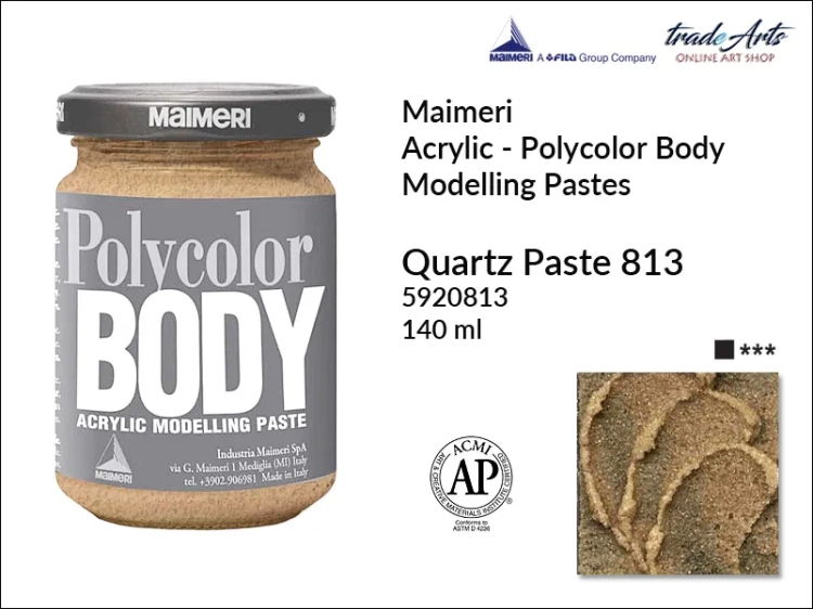Farba strukturalna Maimeri Polycolor Body Quartz Paste 813, Polycolor Body Quartz Paste 813 farba strukturalna , farby Maimeri Polycolor Body, farby akrylowe, Polycolor Body, tradearts,