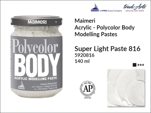 Farba strukturalna Maimeri Polycolor Body Super Light Paste 816, Polycolor Body Super Light Paste 816 farba strukturalna , farby Maimeri Polycolor Body, farby akrylowe, Polycolor Body, tradearts,