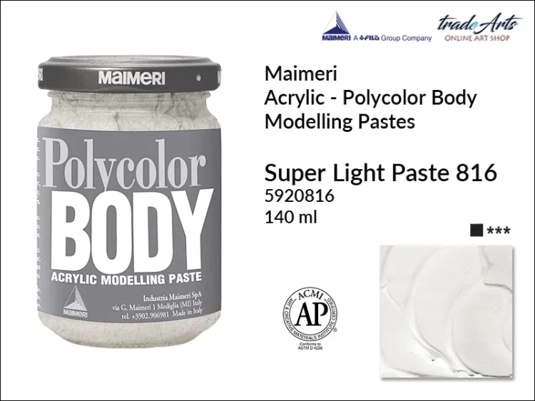 Farba strukturalna Maimeri Polycolor Body Super Light Paste 816, Polycolor Body Super Light Paste 816 farba strukturalna , farby Maimeri Polycolor Body, farby akrylowe, Polycolor Body, tradearts,
