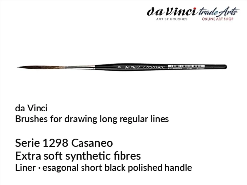 Da Vinci Casaneo Rigger Squirrel Hair Watercolour Brushes, Da Vinci Casaneo 1298 pędzle akwarelowe okrągłe imitacja wiewiórki, pędzle do akwareli imitacja wiewiórki Casaneo 1298 Rigger da Vinci,