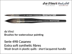 Pędzel akwarelowy okrągły da Vinci Casaneo Watercolour Wash Brush Synthetic Squirrel Hair, seria 498, rozmiar 4