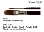 Pędzel do farb akrylowych płaski syntetyk, filbert Kolibri Acryllo Gold; seria 2304/22