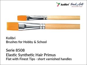 Pędzel modelarski płaski, syntetyk Kolibri Primus, seria 8508/12