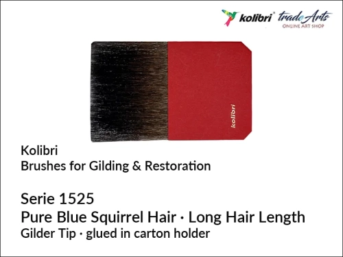 Pędzel płaski pozłotniczy włosie naturalne Kolibri Gilder Tip 1525, Kolibri Gilder Tip seria 1525 pędzel płaski pozłotniczy, pędzle płaskie pozłotnicze Gilder Tip Kolibri, pędzle pozłotnicze, pędzle płaskie do złoceń,