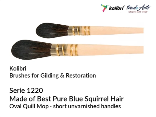 Pędzel pozłotniczy MOP prawdziwa wiewiórka Kolibri Quill Oval seria 1220, Kolibri Quill Oval seria 1220 pędzel pozłotniczy MOP prawdziwa wiewiórka, pędzel MOP prawdziwa wiewiórka Quill Oval Kolibri, pędzle MOP, pędzle pozłotnicze Quill Oval,