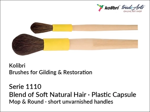 Pędzel pozłotniczy owalny MOP włosie naturalne Kolibri seria 1110, Kolibri seria 1110 pedzel pozłotniczy owalny MOP włosie naturalne, pędzel owalny MOP pozłotniczy Kolibri, pędzel MOP pozłotniczy, pędzle pozłotnicze,