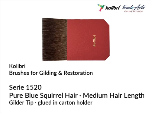 Pędzel płaski pozłotniczy włosie naturalne Kolibri Gilder Tip 1520, Kolibri Gilder Tip seria 1520 pędzel płaski pozłotniczy, pędzle płaskie pozłotnicze Gilder Tip Kolibri, pędzle pozłotnicze, pędzle płaskie do złoceń,
