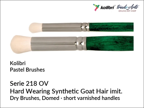 Kolibri Pastel Brushes pędzel  owalny do pasteli suchych seria 218 OV/13, pędzle owalne do pasteli suchych Kolibri seria 218 OV/13, pędzel owalny do technik suchych i kredek, pędzle do węgla i pasteli suchych, pędzle Kolibri, pastele, kredka, węgiel,