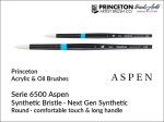 Pędzel do farb olejnych i akrylowych okrągły Princeton Aspen 6500 Synthetic Bristle Round, rozmiar 6