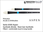 Pędzel do farb olejnych i akrylowych płaski Princeton Aspen 6500 Synthetic Bristle Filbert, rozmiar  10