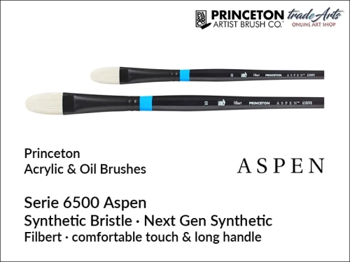 Princeton Aspen 6500 Filbert pędzle do farb olejnych, pędzle do farb olejnych szczecina syntetyczna Aspen 6500 Filbert, Princeton pędzle płaskie do farb olejnych Aspen 6500 Filbert, Princeton Aspen 6500 Filbert pędzle do farb akrylowych i olejnych,