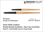 Pędzel do farb olejnych i  akrylowych okrągły Princeton Polytip 6400 Bristle Synthetic Round,  rozmiar 4