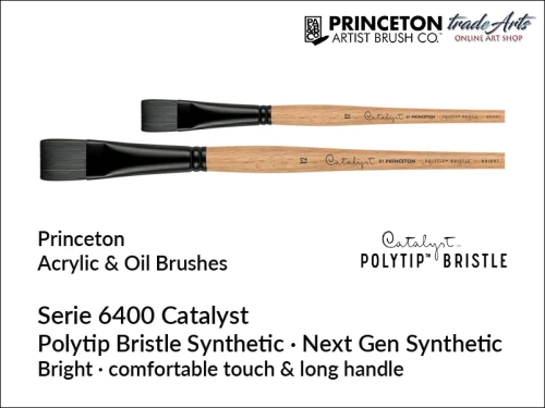 Pędzle do farb olejnych Princeton Catalyst Polytip, pędzle do farb olejnych szczecina syntetyczna Catalyst Polytip, Princeton pędzle płaskie do farb olejnych Catalyst Polytip, Princeton Catalyst Polityp pędzle okrągłe do farb akrylowych i olejnych,