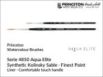 Pędzel akwarelowy okrągły Princeton Aqua Elite 4850 Synthetic Kolinsky Liner, rozmiar:  1 