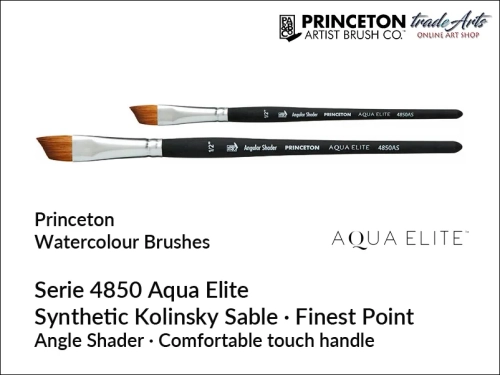 Princeton Aqua Elite 4850 Angle Shader pędzel płaski do akwareli, pędzel płaski do akwareli Princeton Aqua Elite 4850 Angle Shader, pędzel akwarelowy Aqua Elite Angle Shader, pędzel płaski do akwareli, akwarele, pędzle akwarelowe, Princeton Aqua Elite,
