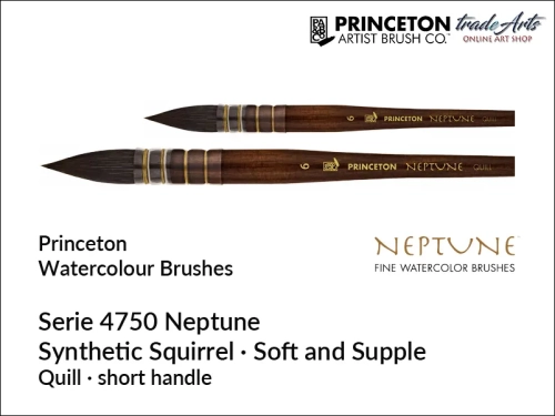 Princeton Neptune Quill pędzel okrągły do akwareli, pędzel okrągły do farb akwarelowych Princeton Neptune Quill, pędzel akwarelowy Neptune Quill, pędzel okrągły Princeton Neptune Quill, pędzel piórowy Neptune Quill, pędzel do akwareli Quill,