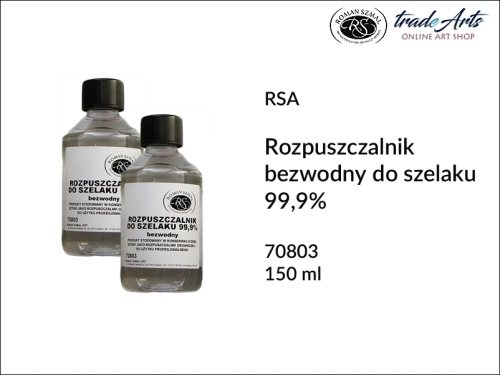 rozpuszczalnik do szelaku bezwodny RSA, RSA rozpuszczalnik do szelaku bezwodny, rozpuszczalnik spirytusowy do szelaku 99%, rozpuszczalnik spirytusowy bezwodny, szelaki, politury, rozpuszczalnik,