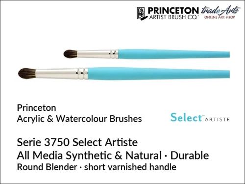Princeton Select Artiste 3750 - Round Blender Brushes,  pędzel okrągły Round Blender 6 Princeton  3750 Select Artiste, pędzle okrągłe Round Blender, pędzel okrągły Round Blender 6 Princeton Select Artiste,  pędzle Princeton Brushes,