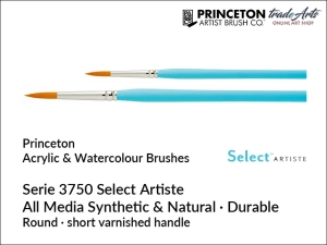 Pędzel uniwersalny okrągły Princeton Select Artiste 3750 Round Select Synthetic, rozmiar  8