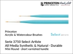 Pędzel uniwersalny okrągły Princeton Select Artiste 3750  Mini Round Select Synthetic, rozmiar  12/0