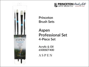 Zestaw pędzli uniwersalnych Princeton Aspen 6500SET400 Professional, kpl. 4 szt.  