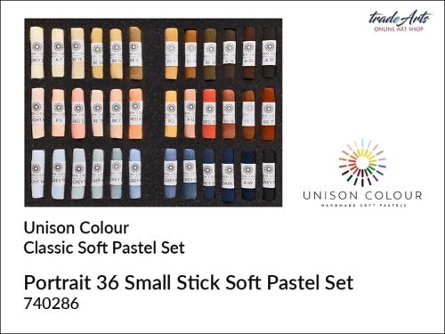 Unison Colour Portrait 36 Small Stick Soft Pastel Set, zestaw pasteli suchych Unison Portrait 36 Small Stick Set, pastele suche zestaw Unison Portrait 36 Small Stick Set, pastele suche Unison Colour, pastele suche, pastele suche portretowe,