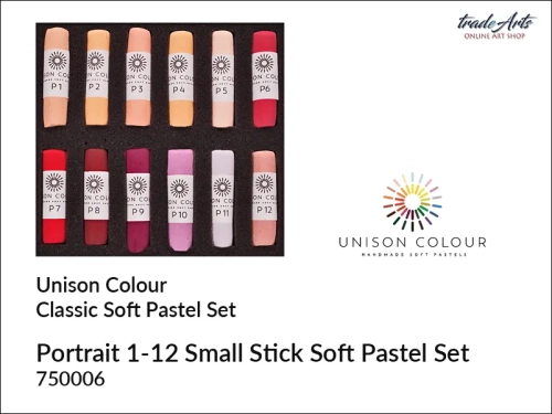 Unison Colour Portrait 1-12 Small Stick Soft Pastel Set, zestaw pasteli suchych Unison Portrait 1-12 Small Stick Set, pastele suche zestaw Unison Portrait 1-12 Small Stick Set, pastele suche Unison Colour, pastele suche, pastele suche portretowe,