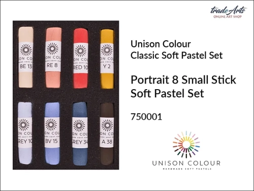 Unison Colour Portrait 8 Small Stick Soft Pastel Set, zestaw pasteli suchych Unison Portrait 8 Small Stick Set, pastele suche zestaw Unison Portrait 8 Small Stick Set, pastele suche Unison Colour, pastele suche, pastele suche portretowe, Unison Colour,