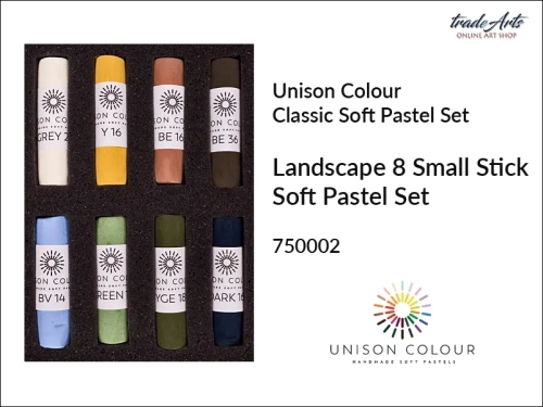Unison Colour Landscape 8 Small Stick Soft Pastel Set, zestaw pasteli suchych Unison Landscape 8 Small Stick Set, pastele suche zestaw Unison Lndscape 8 Small Stick Set, pastele suche Unison Colour, pastele suche, pastele do pejzaży,