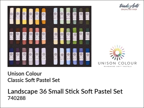 Unison Colour Landscape 36 Small Stick Soft Pastel Set, zestaw pasteli suchych Unison Landscape 36 Small Stick Set, pastele suche zestaw Unison Lndscape 36 Small Stick Set, pastele suche Unison Colour, pastele suche, pastele do pejzaży,