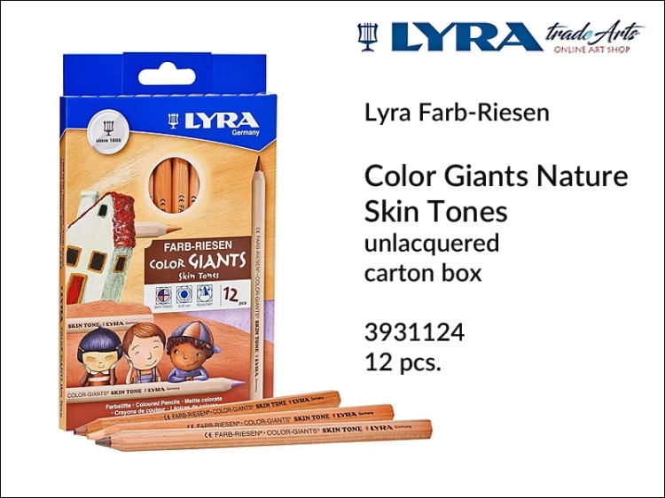 Lyra Color Giants Skin Tones 12 Pack Coloured Pencils, Lyra Color Giants Skin Tones zestaw 12 szt. kredek , kredki Lyra Color Giants Skin Tones 12szt., kredki Lyra Giants Skin Tones, kredki odcienie skóry Lyra Giants Skin Tones, kredki,
