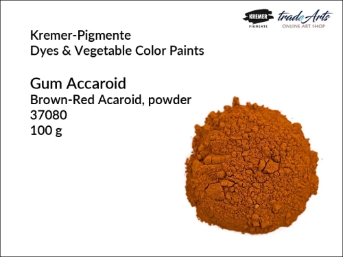 Gum Accaroid powder Kremer-Pigmente, żywica Accaroides czerwono-brązowa Kremer-Pigmente,  żywica Accaroides w proszku Kremer-Pigmente, Accaroides żywica,