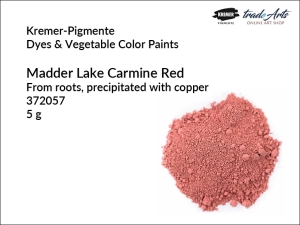 Kraplak karminowy z korzeni krapu Kremer-Pigmente; opak. 5 g