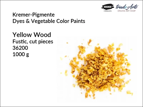 Yellow Wood fustic Kremer-Pigmente, żółcień naturalna Yellow Wood Kremer-Pigmente, kora z drzewa fustykowego,  kora z drzewa fustykowego w kawałkach Kremer-Pigmente, pigment naturalny fustic wood, drzewo fustykowe,