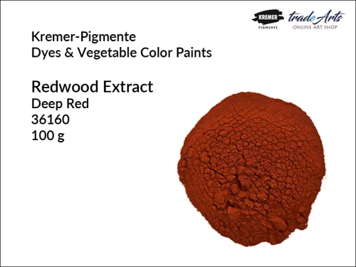 Redwood Extract deep red Kremer-Pigmente, lazur fernambukowy ciemnoczerwony Kremer-Pigmente, barwnik z drewna fernambukowego Kremer-Pigmente, drewno fernambukowe, fernambuk,