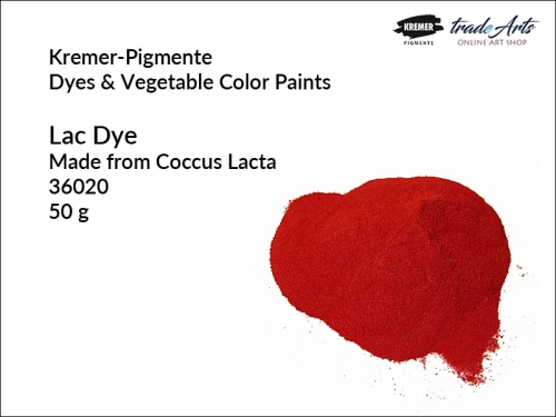 Lac Dye Indian Red Lake Kremer-Pigmente, czerwień Lac Dye Kremer-Pigmente, barwnik Lac Dye Kremer-Pigmente, barwnik czerwony Lac Dye, barwnik roślinny Lac Dye, Lac Dye Indian Red Lake from Coccus Lacta, barwniki roślinne,