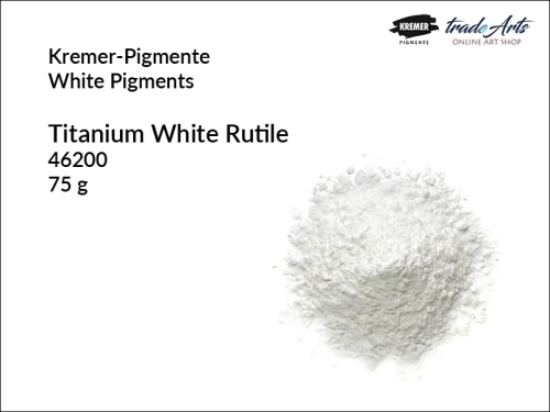 Biel tytanowa-rutylowa Kremer-Pigmente, biel rutylowa Kremer-Pigmente, Kremer-Pigmente - biel tytanowo-rutylowa, biele, pigmenty, tradearts,