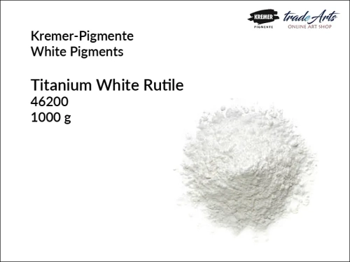 Biel tytanowa-rutylowa Kremer-Pigmente, biel rutylowa Kremer-Pigmente, Kremer-Pigmente - biel tytanowo-rutylowa, biele, pigmenty, tradearts,