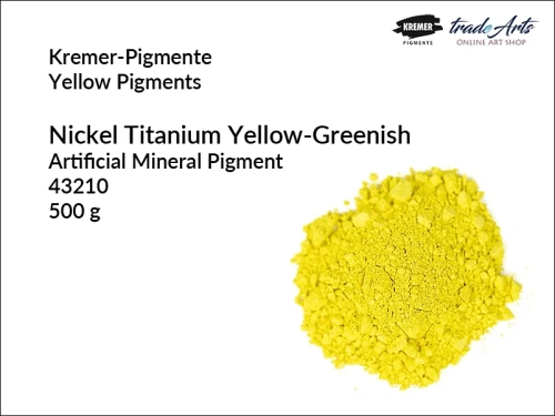 Żółcień niklowo-tytanowa Kremer-Pigmente, Kremer-Pigmente - żółcień niklowo-tytanowa,  pigment mineralny żółcień niklowo-tytanowa,  pigmenty, tradearts,