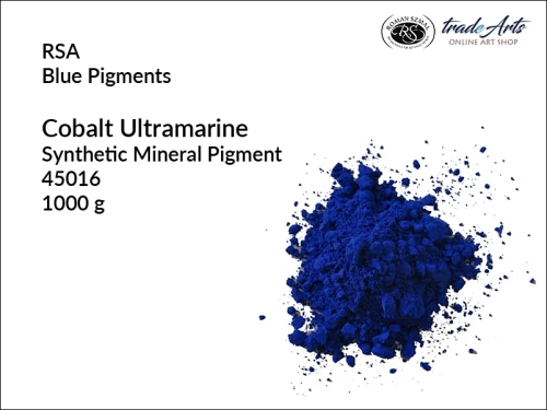 Ultramaryna kobaltowa pigment syntetyczny RSA, RSA  ultramaryna kobaltowa pigment syntetyczny, RSA Cobalt Ultramarine Blue dye, pigmenty syntetyczne mineralne, pigmenty błękitne, pigmenty, tradearts,