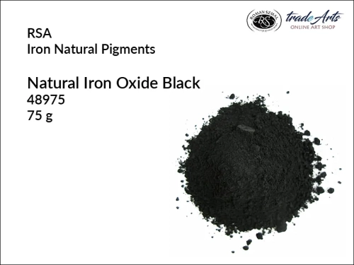 Czerń żelazowa naturalna RSA, RSA - hematyt, czerń żelazowa - naturalna, Natural Iron Oxide Black czerń żelazowa RSA,  czarny tlenek żelaza, pigmenty, farby, malarstwo, tradearts,