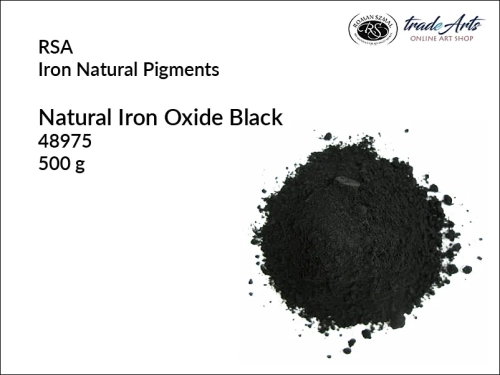 Czerń żelazowa naturalna RSA, RSA - hematyt, czerń żelazowa - naturalna, Natural Iron Oxide Black czerń żelazowa RSA,  czarny tlenek żelaza, pigmenty, farby, malarstwo, tradearts,