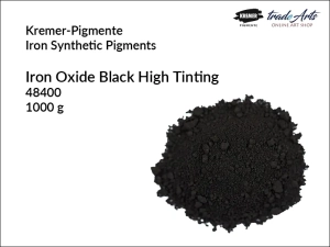 Czerń żelazowa intensywna syntetyczna Kremer-Pigmente; opak. 1000 g