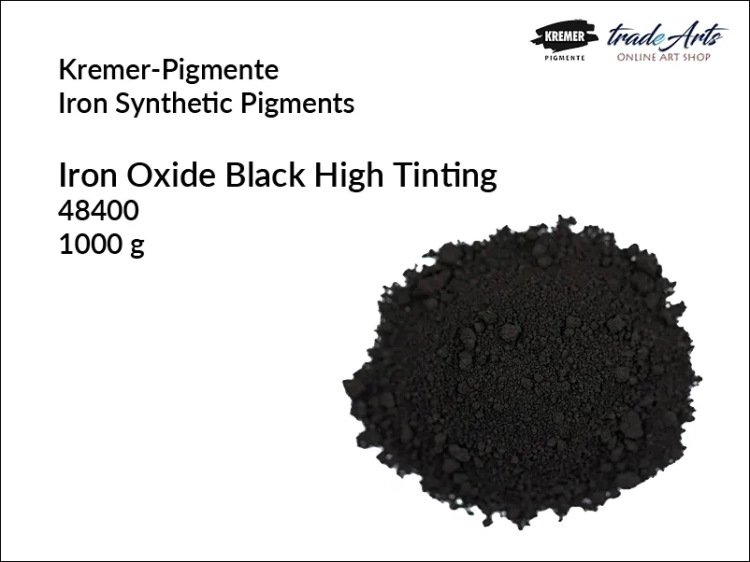 Czerń żelazowa intensywna Kremer-Pigmente, Kremer-Pigmente - czerń żelazowa intensywna, czerń żelazowa, Iron Oxide Black - Kremer-Pigmente, pigmenty, farby, malarstwo, tradearts,