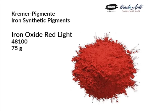 Czerwień żelazowa jasna Kremer-Pigmente, Kremer-Pigmente - czerwień żelazowa jasna, czerwień żelazowa jasna, Iron Oxide Red - Kremer-Pigmente, pigmenty, farby, malarstwo, tradearts,