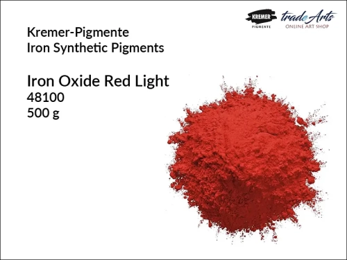 Czerwień żelazowa jasna Kremer-Pigmente, Kremer-Pigmente - czerwień żelazowa jasna, czerwień żelazowa jasna, Iron Oxide Red - Kremer-Pigmente, pigmenty, farby, malarstwo, tradearts,