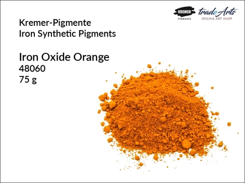 Oranż żelazowy Kremer-Pigmente, Kremer-Pigmente - oranż żelazowy, oranż żelazowy, Iron Oxide Orange Light Kremer-Pigmente, pigmenty, farby, malarstwo, tradearts,