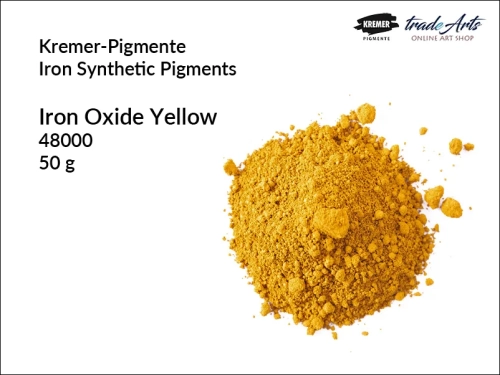 Iron Oxide Yellow Kremer-Pigmente, żółcień żelazowa jasna syntetyczna Kremer-Pigmente, Kremer-Pigmente - żółcień żelazowa jasna, żółcień żelazowa jasna syntetyczna, pigmenty, farby, malarstwo, tradearts,